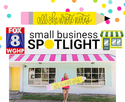 FOX 8 Small Business Spotlight - All She Wrote Notes