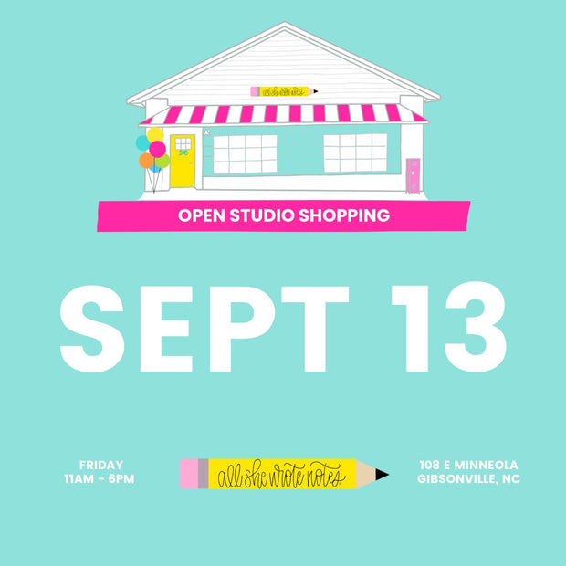 Sept 13 - Open Studio Shopping
