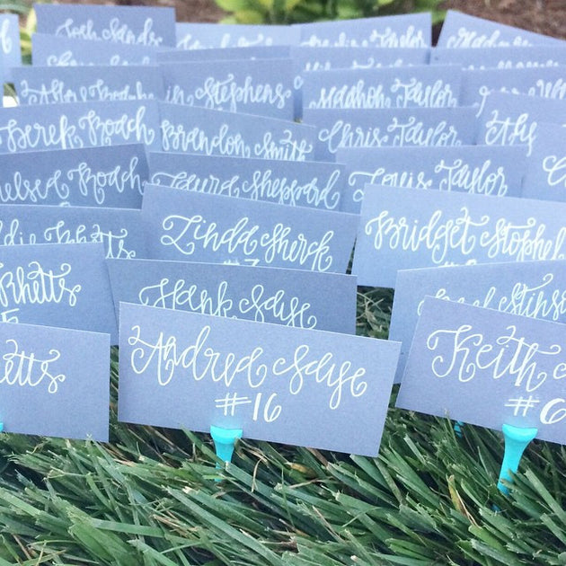 Handwritten Place Cards (writing only) – Calligraphy By MCW