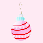 Pink and Red Ball Personalized Ornament
