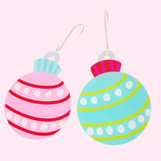 Pink and Red Ball Personalized Ornament