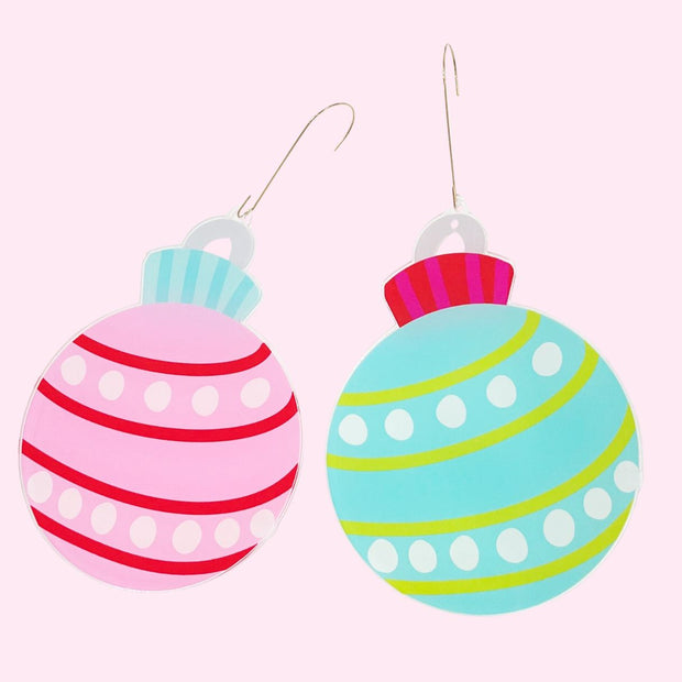 Pink and Red Ball Personalized Ornament
