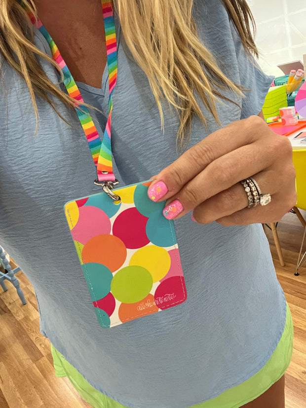 Lanyard and ID Holder - Confetti
