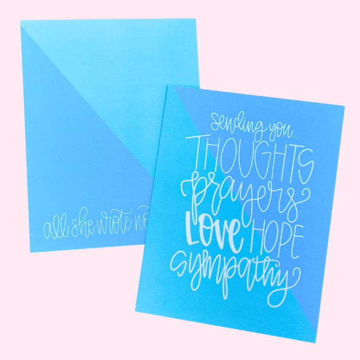 Note Card - Sending You Sympathy
