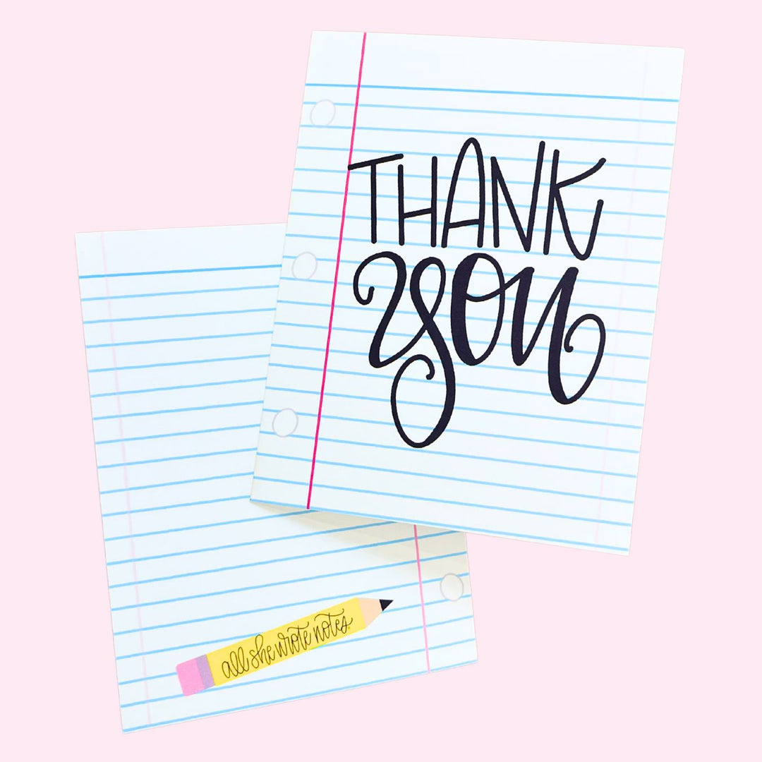 Thank You Business Cards | Black Thank You Cards And Envelopes 5 X 7 - View #4