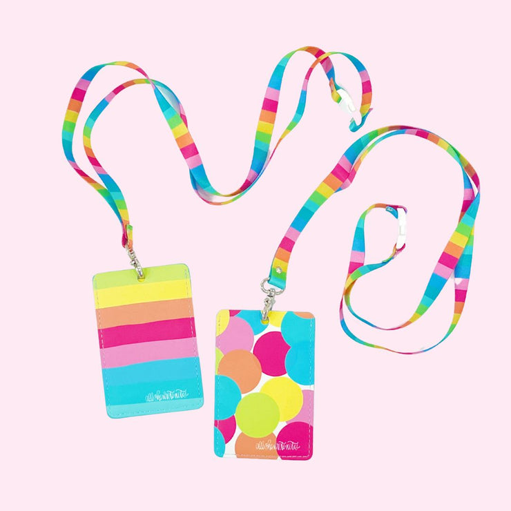 Lanyard and ID Holder - Stripes