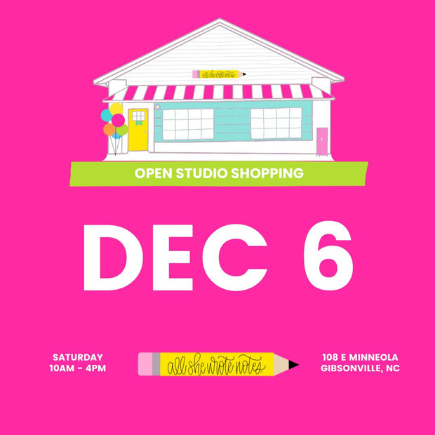 Dec 6 Open Studio Shopping
