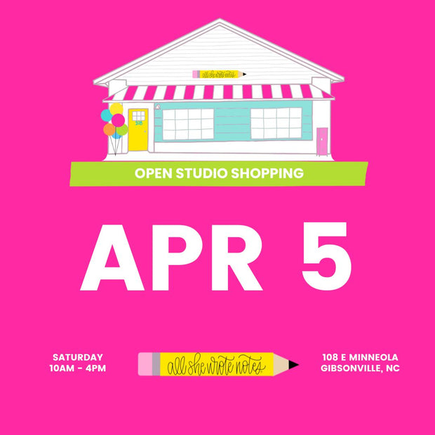 April 5 Open Studio Shopping