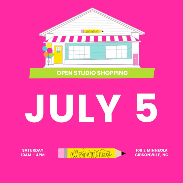 July 5 Open Studio Shopping
