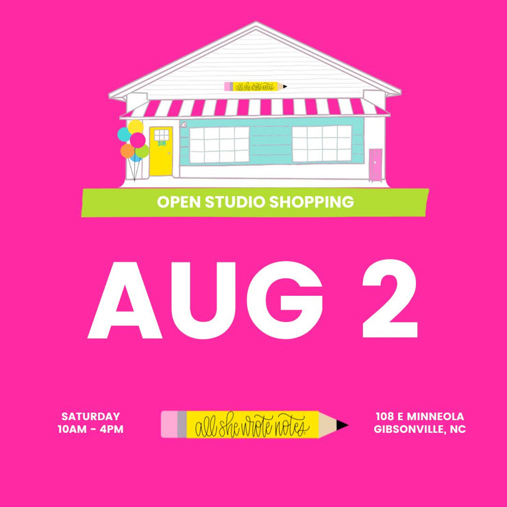 Aug 2 Open Studio Shopping