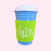 Cup and Lid Set  - Blue Cheers