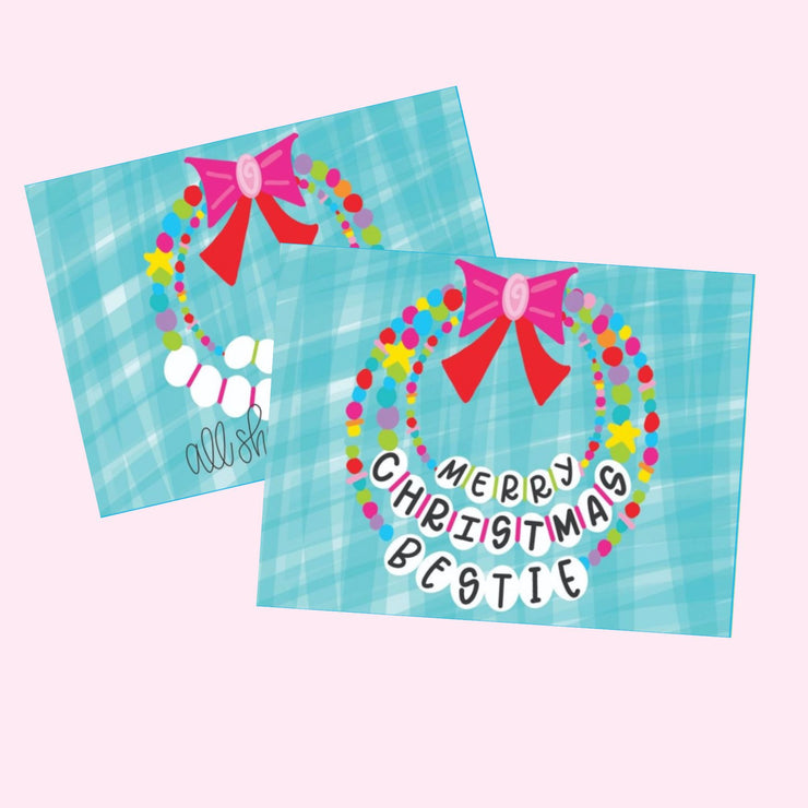 Note Card - Merry Christmas Bestie Bracelets