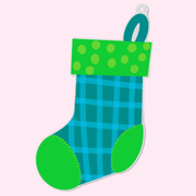 Green Stocking Personalized Ornament