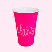 Cup and Lid Set  - Pink Cheers