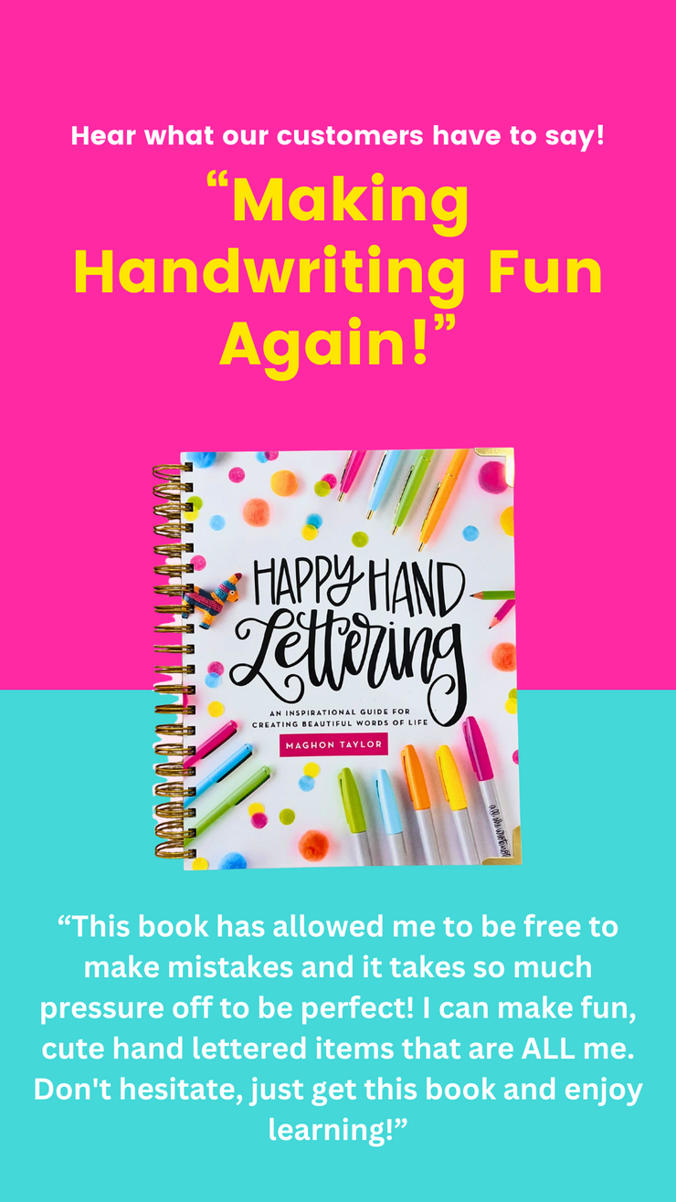 Happy Hand Lettering Book - Autographed Copy – All She Wrote Notes
