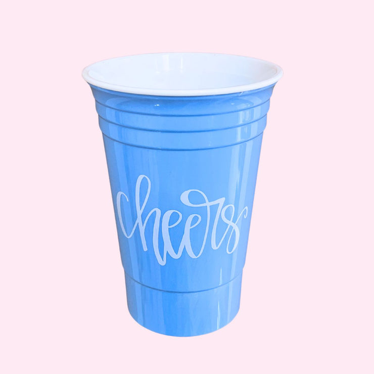 Cup and Lid Set  - Blue Cheers