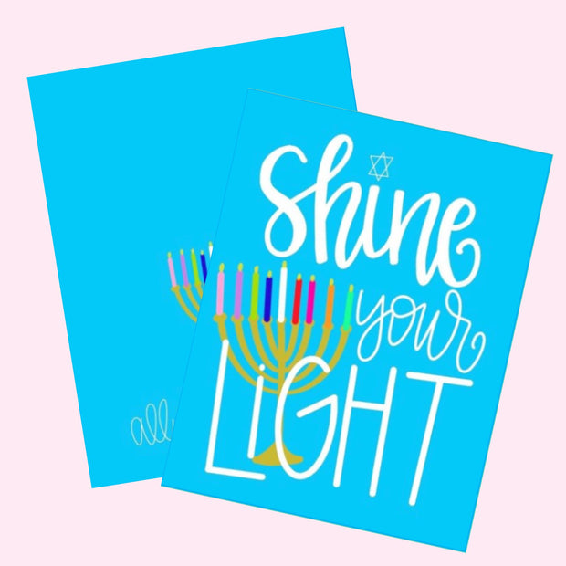 Note Card - Shine Your Light Hanukkah