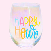 Wine Glass - iridescent Happy Hour