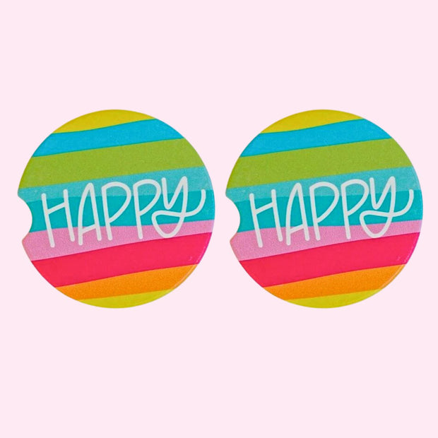 Car Coaster Set - Happy