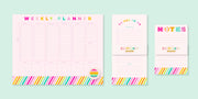Notepad - Rainbow Stripes Things to Do