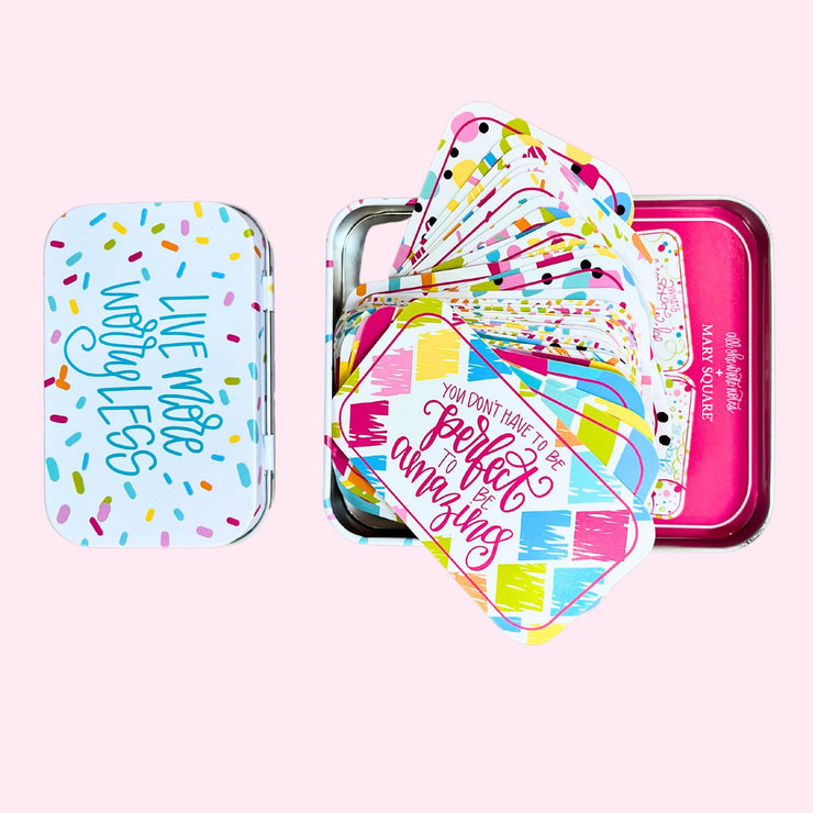 Confetti Encouragement Card Tin