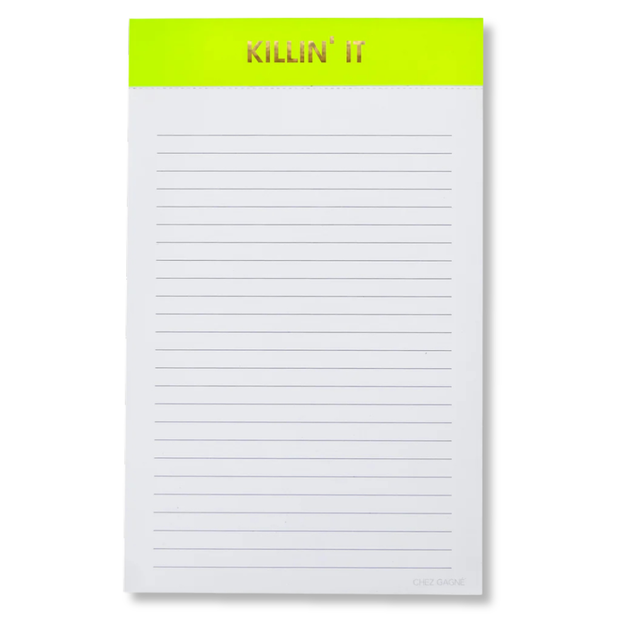 Killin' It Notepad - Yellow