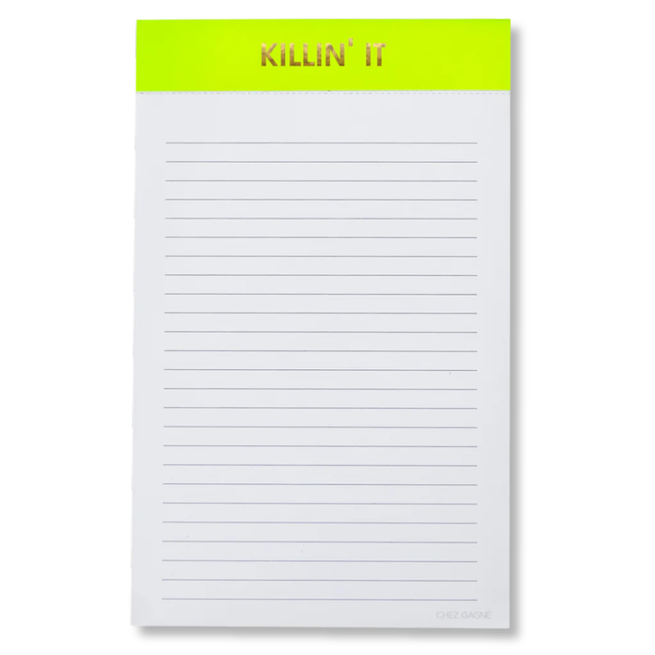 Killin' It Notepad - Yellow