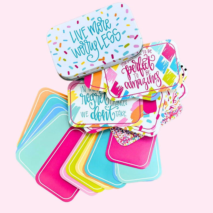 Confetti Encouragement Card Tin