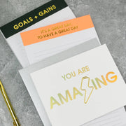 It's A Great Day, To Have A Great Day - Lined Notepad - Perforated Sheets - Bright Orange