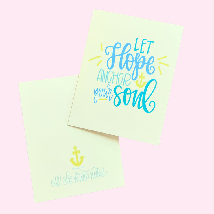 Note Card - Let Hope Anchor Your Soul