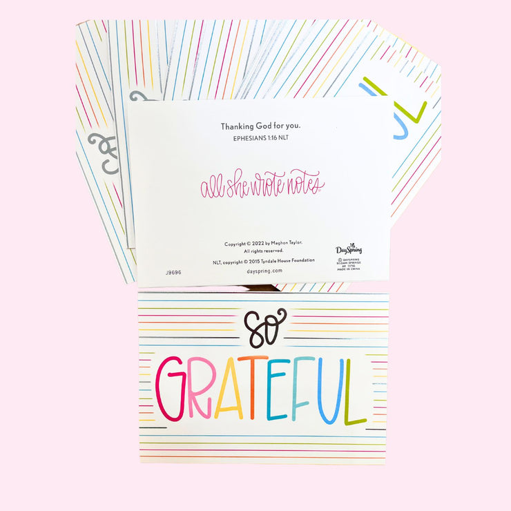 Note Card Set - So Grateful