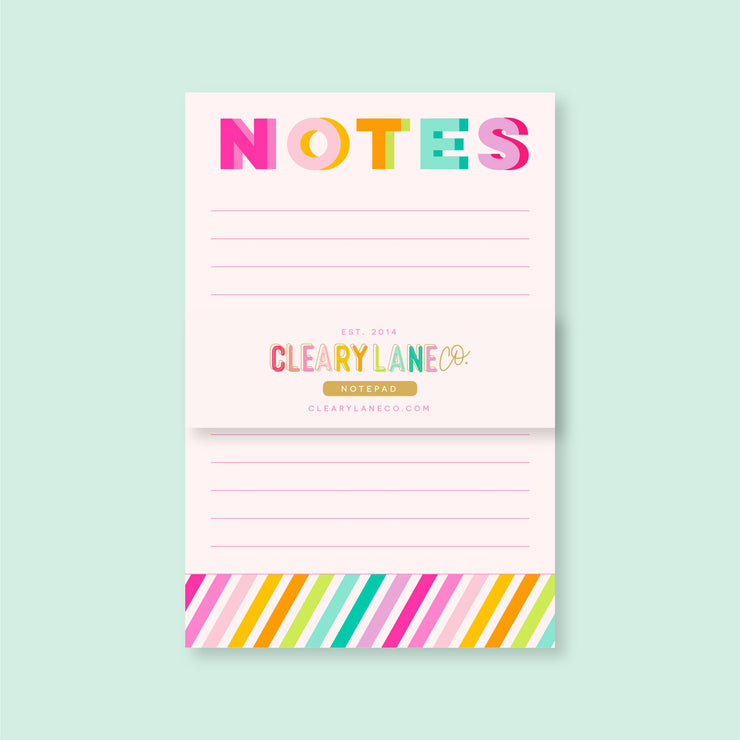 Notepad - Rainbow Stripes Notes
