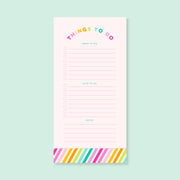 Notepad - Rainbow Stripes Things to Do