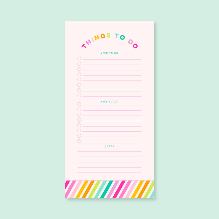 Notepad - Rainbow Stripes Things to Do