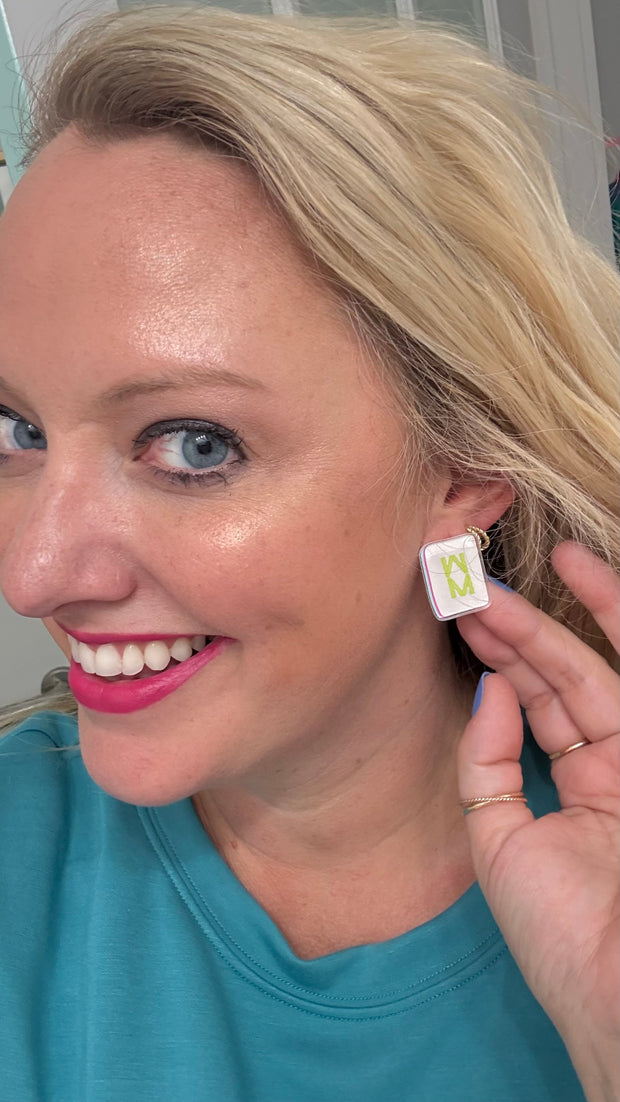 Acrylic Earrings - Mahjong
