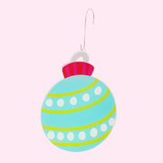 Teal and Lime Ball Personalized Ornament