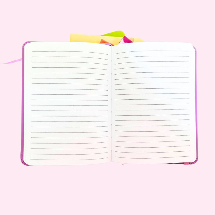 Notebook - Dark Pink Lined Journal