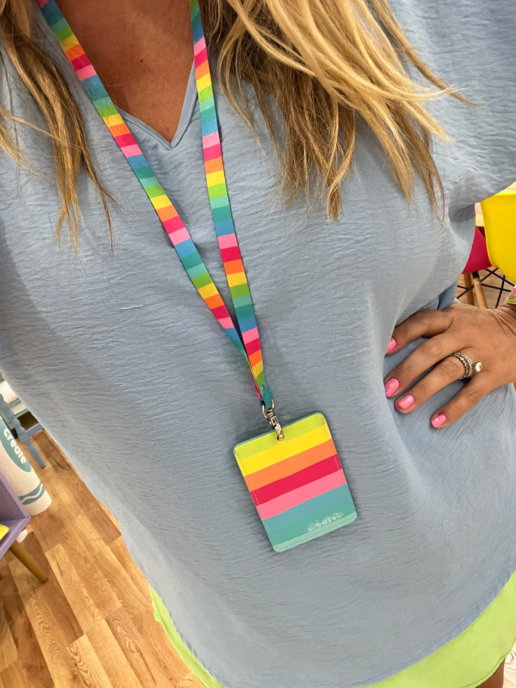 Lanyard and ID Holder - Stripes