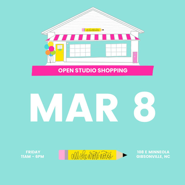 March 8 - Open Studio Shopping