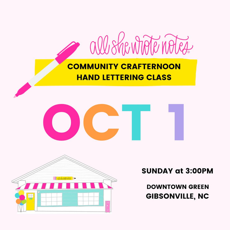 Oct 1 - Community Crafternoon Class