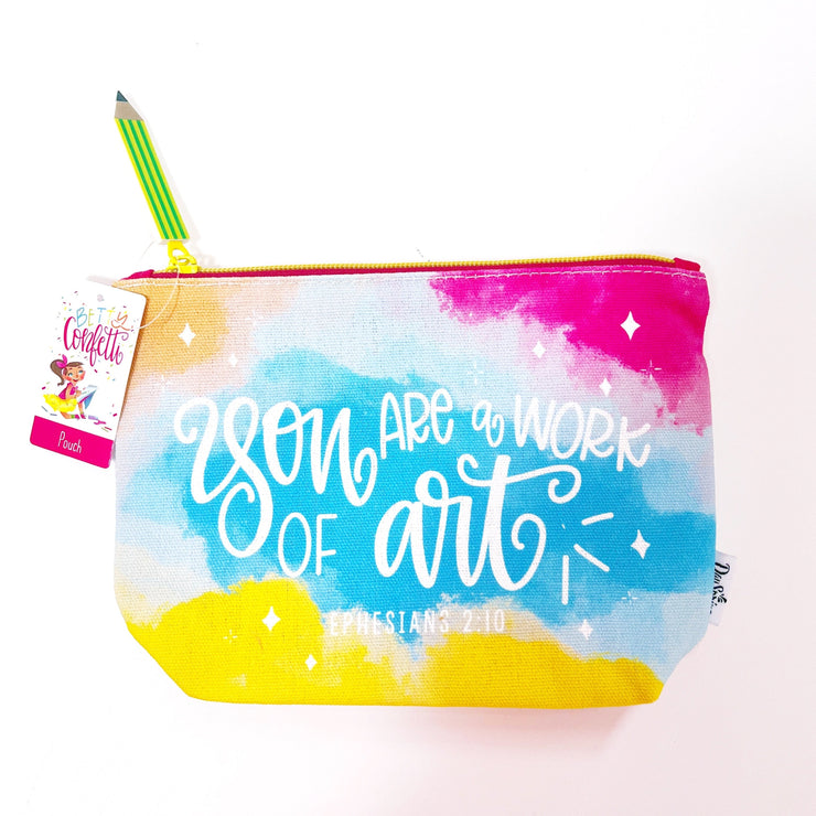 Betty Confetti Pouch - You are a work of art