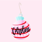 Pink and Red Ball Personalized Ornament