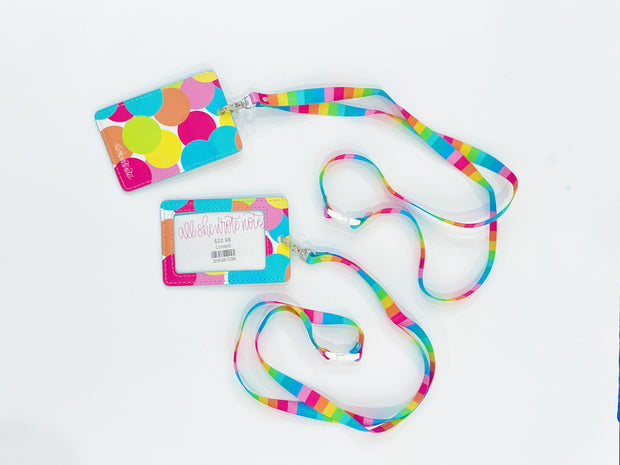 Lanyard and ID Holder - Confetti