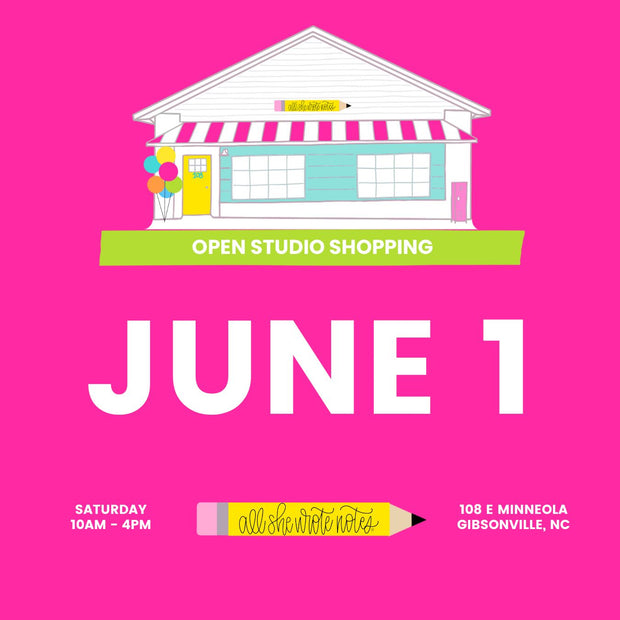 June 1 - Open Studio Shopping