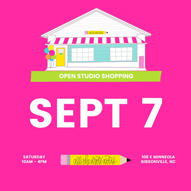Sept 7 - Open Studio Shopping