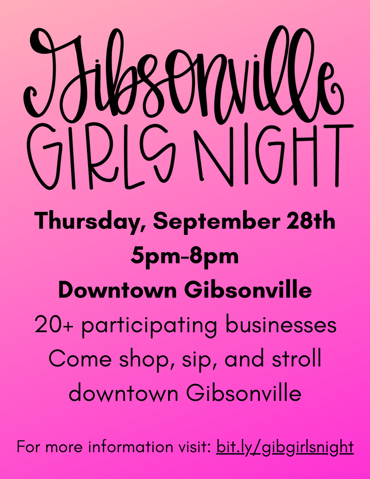 Sept 28 - Gibsonville Girl's Night