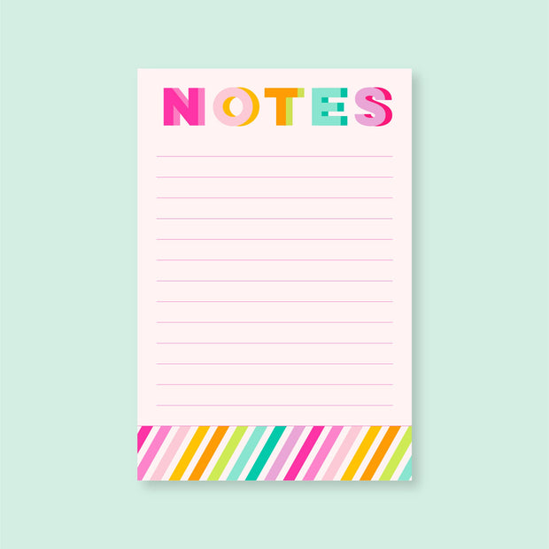 Notepad - Rainbow Stripes Notes