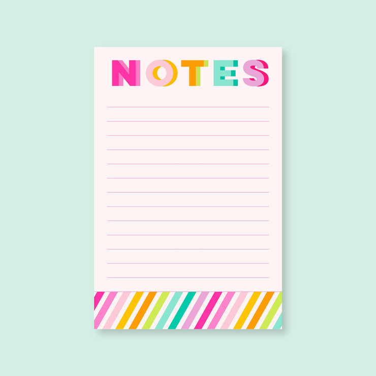 Notepad - Rainbow Stripes Notes