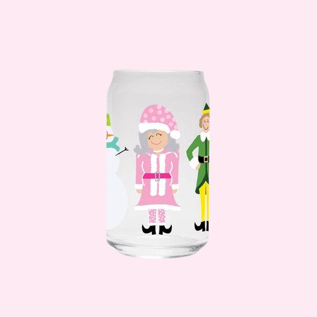 Glass Can Sipper - Festive Friends