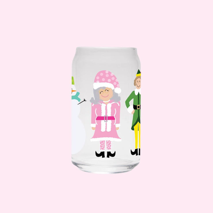 Glass Can Sipper - Festive Friends